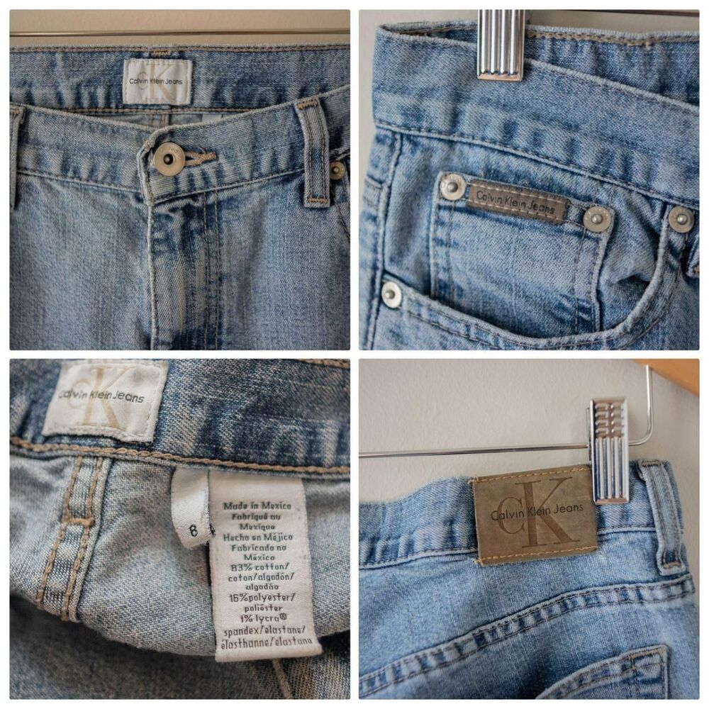 Y2K Calvin Klein Denim Straight Leg Classic Lightweight Midrise Indie Boho Jeans - Picture 8 of 8